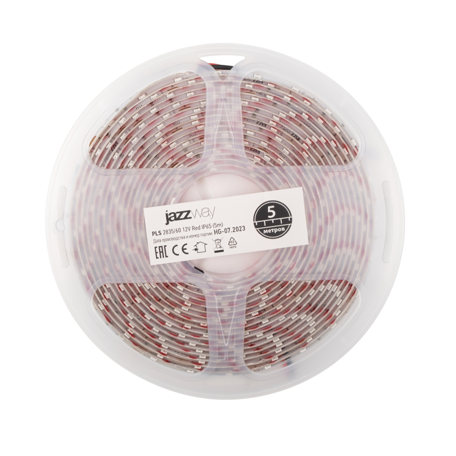 PLS 2835/ 60-12V Red IP65 (5м) Jazzway