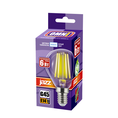Лампа светодиодная PLED OMNI G45 6w E14 4000K CL 230/50 — вид 2