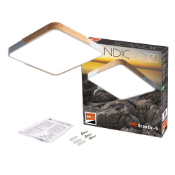 PPB Sсandic-S 36w 4000K WH/W с деревянной планкой IP20 320*320*50 Jazzway