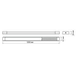 PPO-07 1200 Prisma 36W 4000K IP40 Jazzway