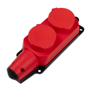 PRC-122-Red 16A 220V IP44 каучук красная Jazzway