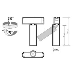 MTR16  2112  12w 3000K 24° BL (чёрный) IP20 Jazzway 