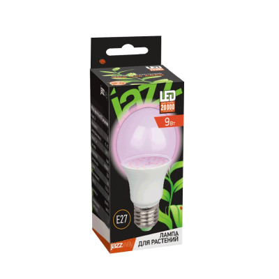Лампа светодиодная PPG A60 Agro 9w CLEAR E27 IP20 ( для растений) — вид 2