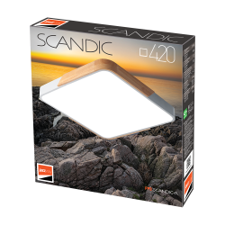 PPB Sсandic-S 72w DIM 3000-6500K WH/W с деревянной планкой IP20 420*420*50 Jazzway