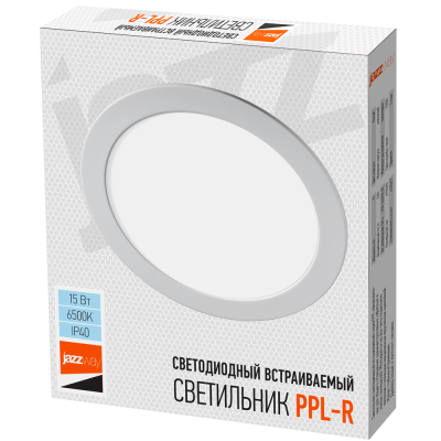 Светильник светодиодный встраиваемый PPL-R 15w 6500K IP40 WH d190мм встр/круг — вид 4