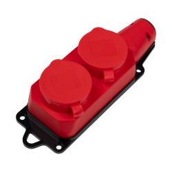 PRC-122-Red 16A 220V IP44 каучук красная Jazzway