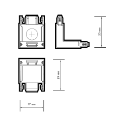 MTR16 CV-BL Коннектор черный V-обр. Jazzway 