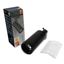 PTR  0728 ZOOM 28w 3000K 15-60° BL (чёрный) IP40 Jazzway