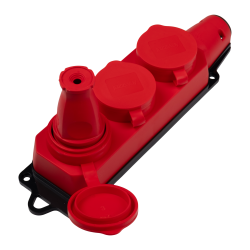 PRC-123-Red 16A 220V IP44 каучук красная Jazzway