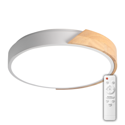 Светильник светодиодный декоративный PPB Sсandic-R 72w DIM 3000-6500K WH/W с деревянной планкой IP20 D385*60 — вид 2