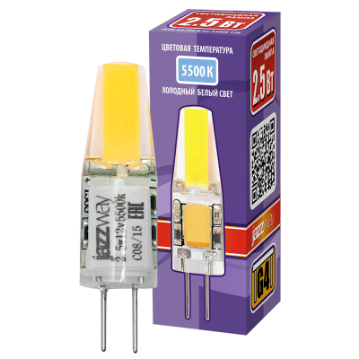 Лампа светодиодная PLED-G4 COB 2.5w 200Lm 5500K 12B (силикон 10*39мм) — вид 3