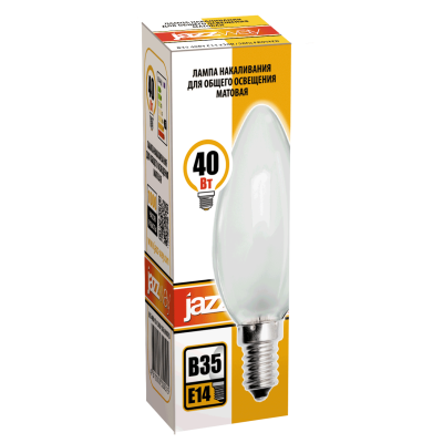Лампа накаливания B35 240V 40W E14 frosted — вид 2