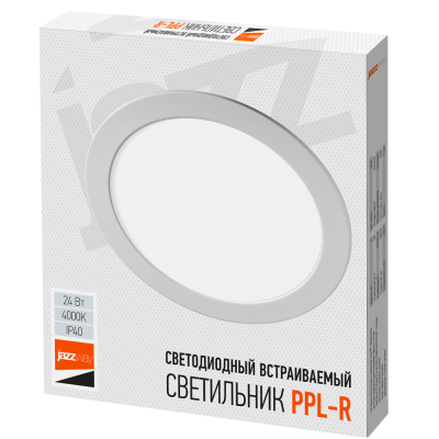 Светильник светодиодный встраиваемый PPL-R 24w 4000K IP40 WH d300мм встр/круг — вид 4
