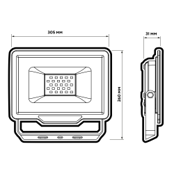 PFL- C3 150w 6500K IP65  Jazzway