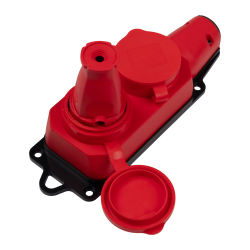 PRC-122-Red 16A 220V IP44 каучук красная Jazzway