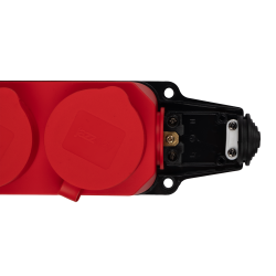 PRC-123-Red 16A 220V IP44 каучук красная Jazzway