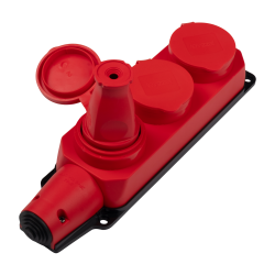 PRC-123-Red 16A 220V IP44 каучук красная Jazzway