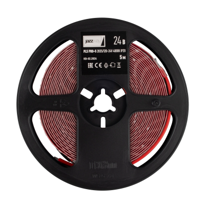 Лента светодиодная PLS PRO-5 2835/120-24V 4000K 10W/m IP20-5m
