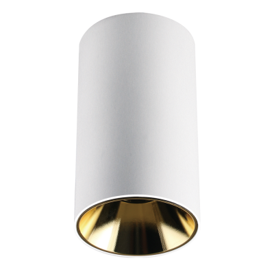 Светильник под лампу PDL-R 14080 GU10 WH/GL (белый/золото) 230V IP20
