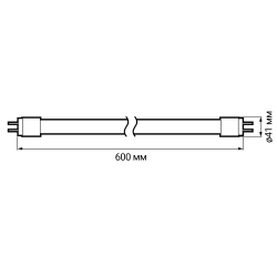 PLED T8 - 600GL  10w FROST 4000K G13 230V/50Hz (стекло)   Jazzway