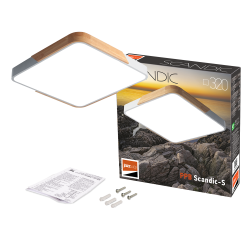 PPB Sсandic-S 24w 4000K WH/W с деревянной планкой IP20 315*315*55 Jazzway