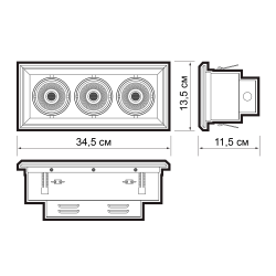 PSP-S 113  3x9W 4000K 24° GREY Карданный (-) IP40 Jazzway