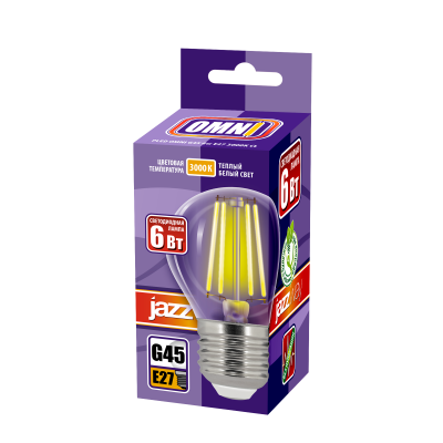 Лампа светодиодная PLED OMNI G45 6w E27 3000K CL 230/50 — вид 2
