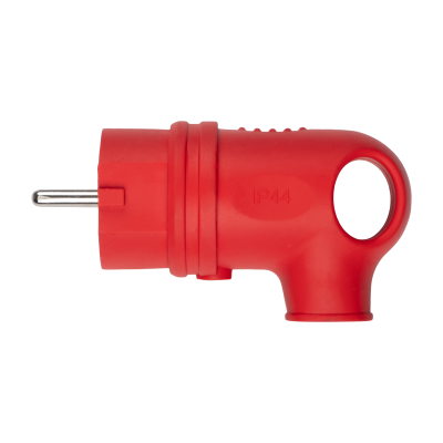 Вилка угловая с кольцом PRC-251-Red 16А 220V IP44 каучук красная — вид 3