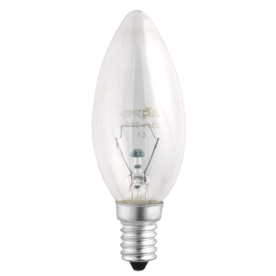 B35  240V  60W  E14  clear
