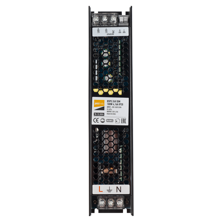 BSPS 24V DIM  100W=4,16A диммируемый  IP20 5 л.гар. Jazzway
