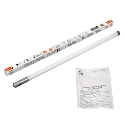 PLED  T5 - 600GL  8w FROST 6500K G5 230V/50Hz (стекло)   Jazzway