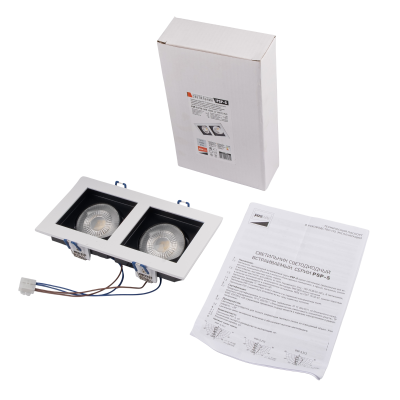 Светильник встраиваемый карданный PSP-S 212 2x8W 4000K 55° White IP40 — вид 4