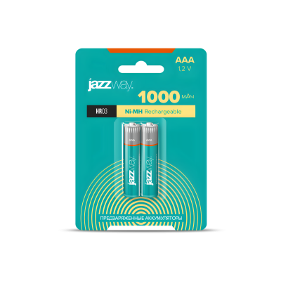 HR03 аккумулятор JAZZway AAA 1000мАч предзаряженные BL-2