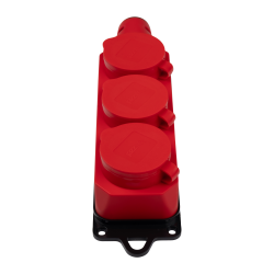 PRC-123-Red 16A 220V IP44 каучук красная Jazzway