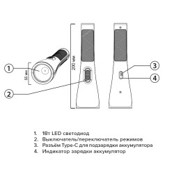 JAZZway Accu2-L1W-bk, Li-Ion
