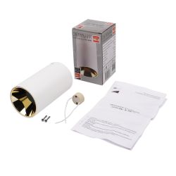PDL-R 14080 GU10 WH/GL (белый/золото) 230V IP20 Jazzway
