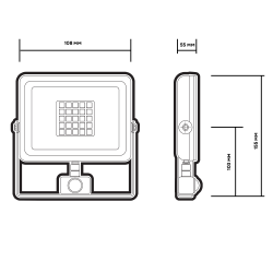 PFL- C3 SENSOR 20w 6500K IP65  Jazzway