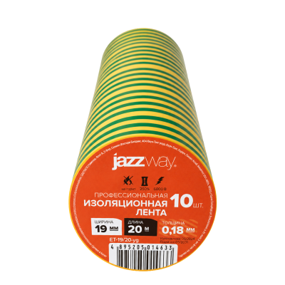 Изолента ПВХ JAZZway 19мм * 20м желто-зеленая — вид 4