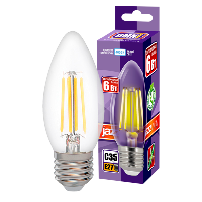 Лампа светодиодная PLED OMNI C35 6w E27 4000K CL 230/50 — вид 3