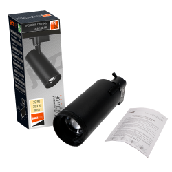 PTR  0728 ZOOM 28w 3000K 15-60° BL (чёрный) IP40 Jazzway