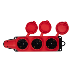 PRC-123-Red 16A 220V IP44 каучук красная Jazzway