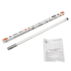 PLED  T5 - 600GL  8w FROST 4000K G5 230V/50Hz (стекло)   Jazzway