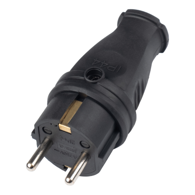 Вилка прямая PRC-231-BL 16А 220V IP44 каучук — вид 5