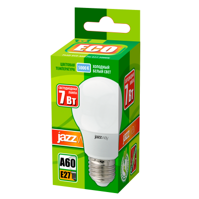 Лампа светодиодная PLED- ECO- A60 7w E27 5000K 230V/50Hz — вид 2