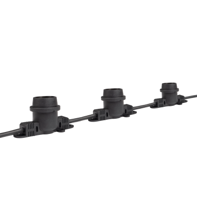 Уличная гирлянда PBL-S80/ L48+1.5 Black E27 (универс.крепл) IP65