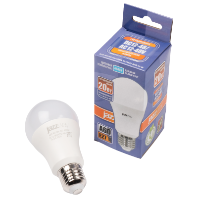 Лампа светодиодная PLED-A60 МО 20w 6500K E27 DC12-48V/AC12-48V (низковольтная) — вид 3
