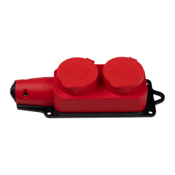 PRC-122-Red 16A 220V IP44 каучук красная Jazzway