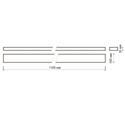 PSO-01  45w 4000K BLACK 1200x180 IP40 Jazzway