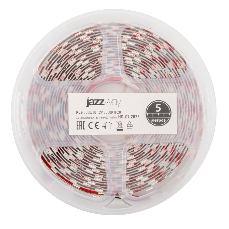PLS 5050/60-12V   3000K IP20  (5м) Jazzway