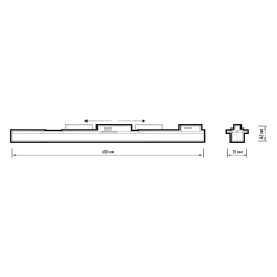 PTR  4018 18W 4000K 120° BL (чёрный) 600мм IP40 Jazzway